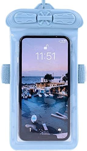 וקסון טלפון מקרה, תואם עם מייפון כיף 7 להט עמיד למים פאוץ יבש תיק [לא מסך מגן סרט ] כחול